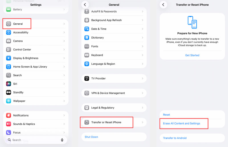 Borrar todo el contenido y la configuración del iPhone iOS 26