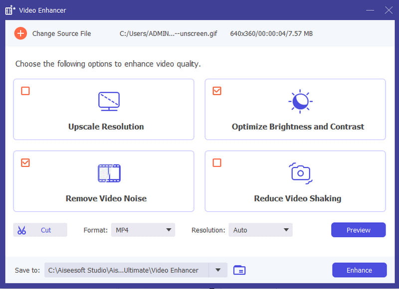 Aiseesof Video Enhancer Eliminar ruido de video