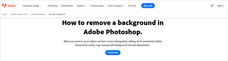 Inicie la prueba gratuita de Adobe Photoshop