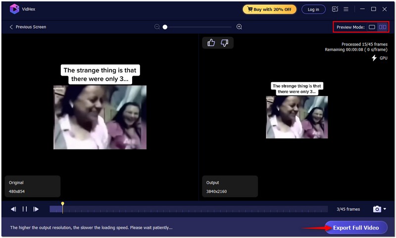 Exportar todo el vídeo