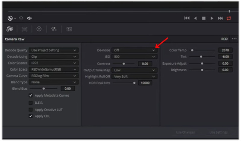 Activar la eliminación de ruido