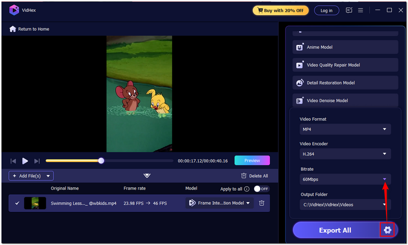 Elija una velocidad de fotogramas