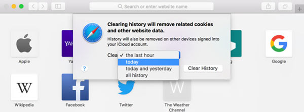 Restablecer Safari para eliminar favoritos en Mac