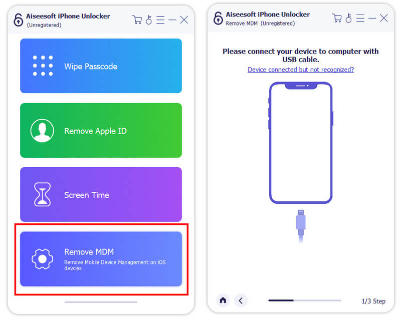 Conectar iPhone para eliminar MDM