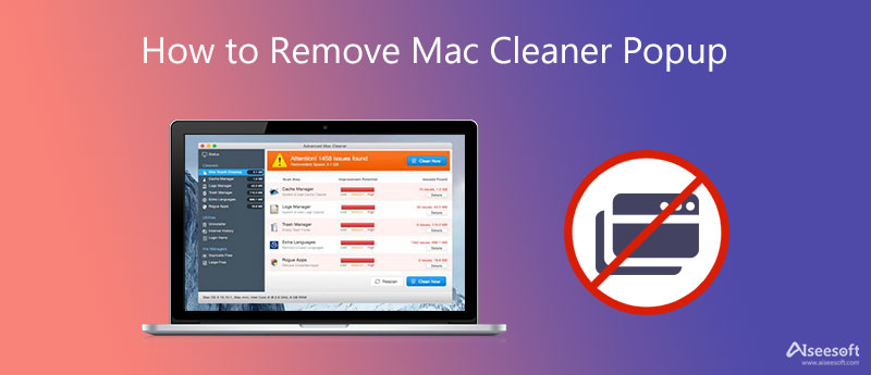 Eliminar la ventana emergente del limpiador de Mac
