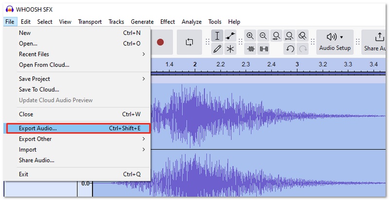 Exportar audio editado