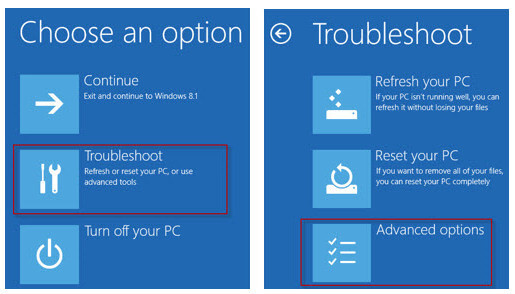 Opciones avanzadas de Windows 10