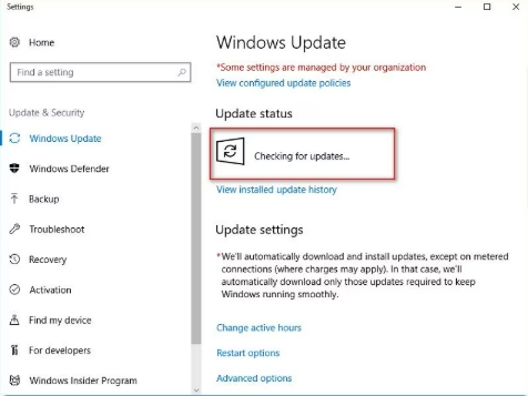 Compruebe la actualización de Windows