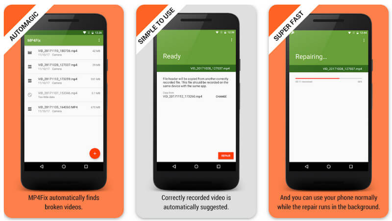 MP4 reparar Android