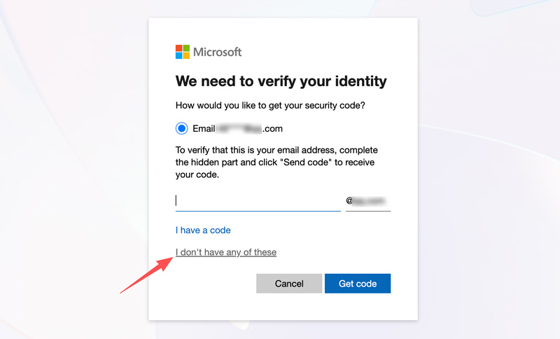 Restablecer contraseña de Hotmail Verificar identidad