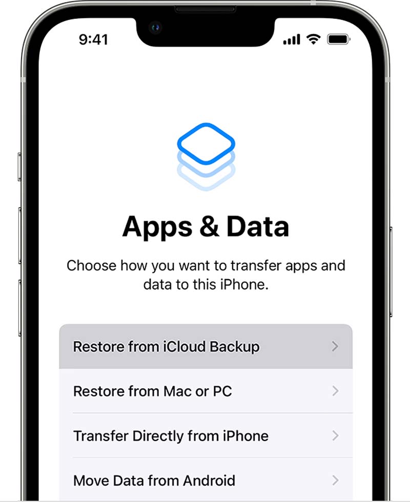 Restaurar desde iCloud Backup