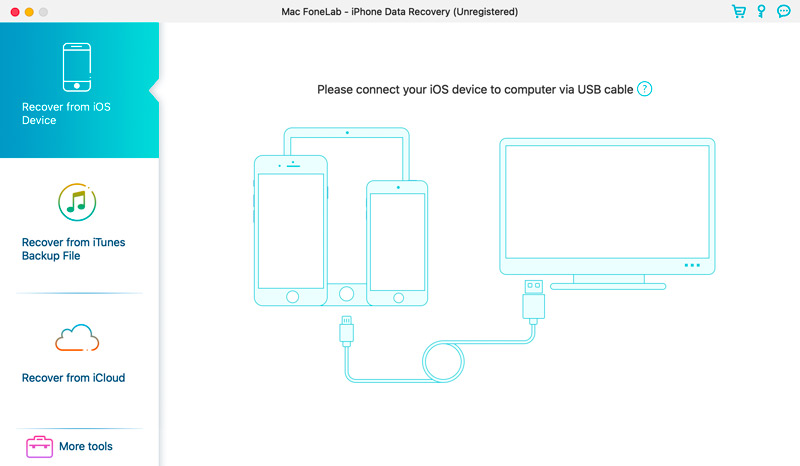 Abra Mac FoneLab Recuperación de datos de iPhone