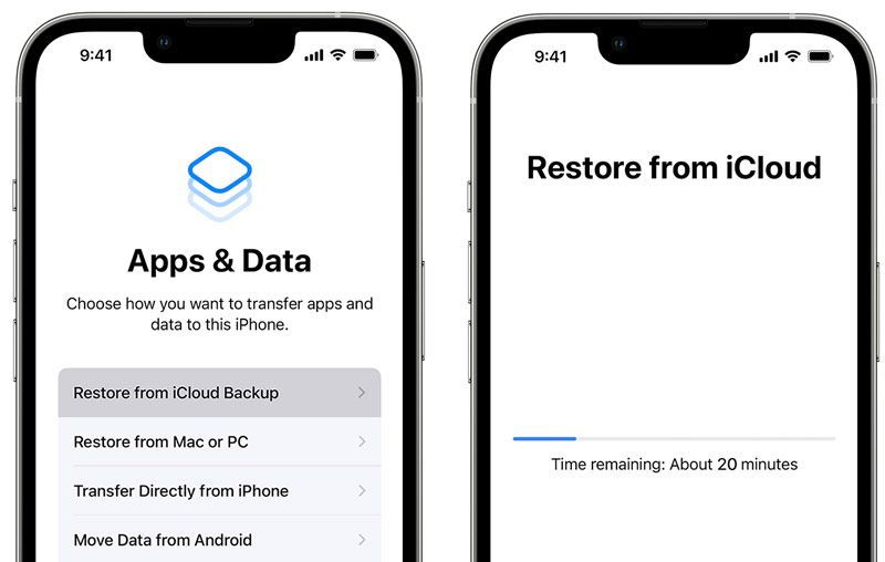 Restaurar el historial de llamadas eliminado en iPhone desde iCloud Backup