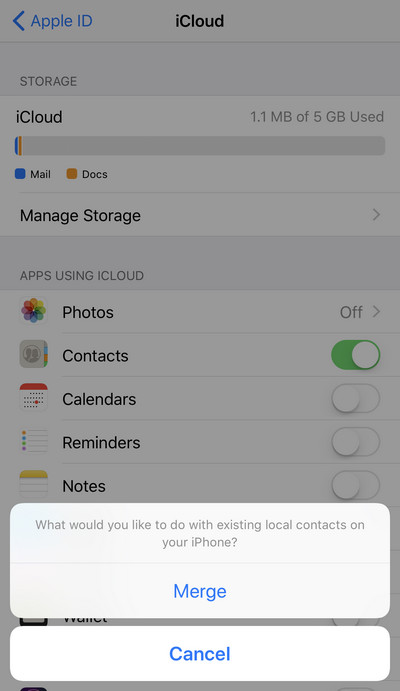 Restaurar iCloud Backup a iPhone