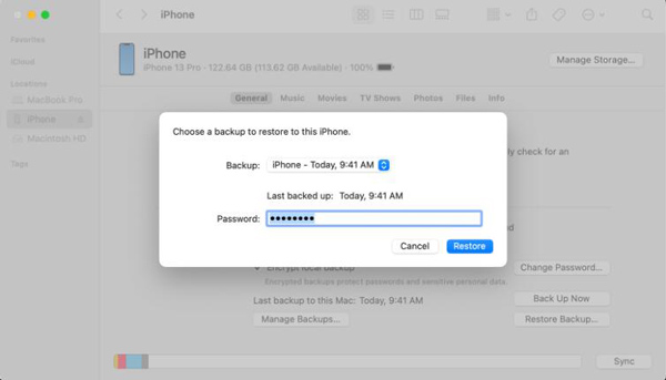 Restaurar copia de seguridad de iTunes