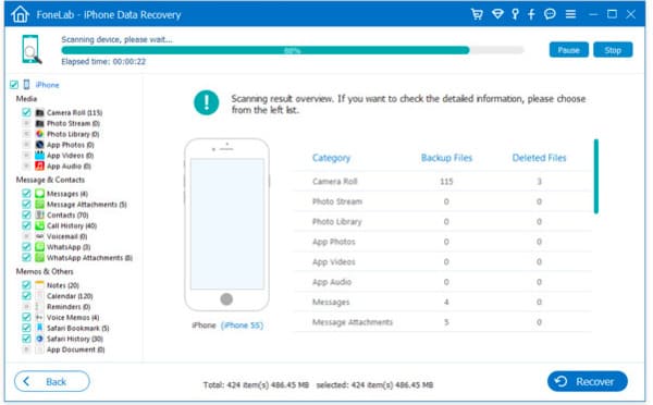 Escanear archivos de iPhone con Jailbreak