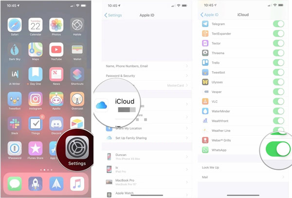 Habilitar la función de copia de seguridad icloud de WhatsApp