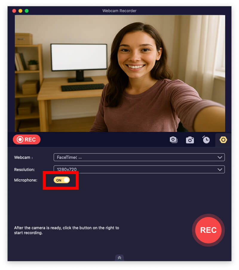 Habilitar audio de la grabadora de cámara web