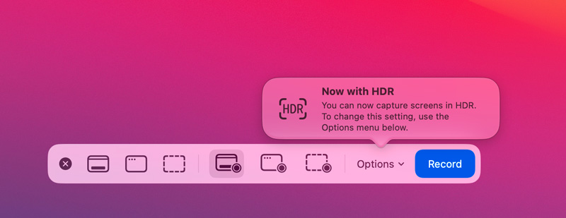 Open Screenshot Toolbar on MAC