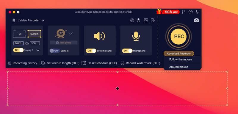 Grabador de pantalla avanzado para Mac