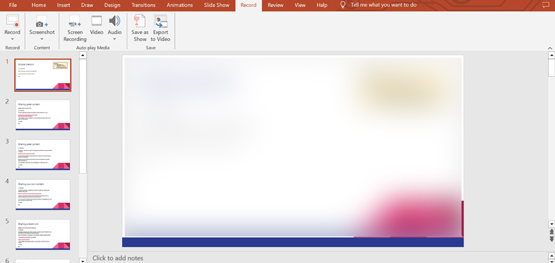 Grabación de pantalla en Windows 11 usando PowerPoint