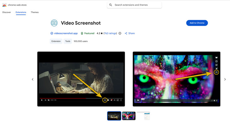 Extensión de captura de pantalla de vídeo para Google Chrome