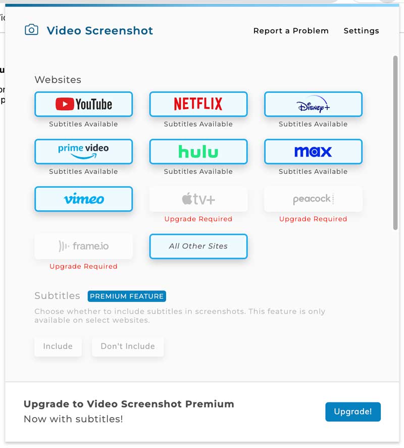 Configuración de la extensión de captura de pantalla de vídeo