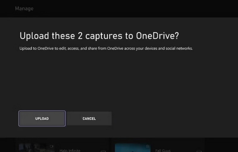 Subir Xbox a OneDrive