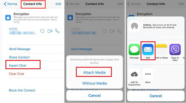 Exportar mensajes de WhatsApp iPhone