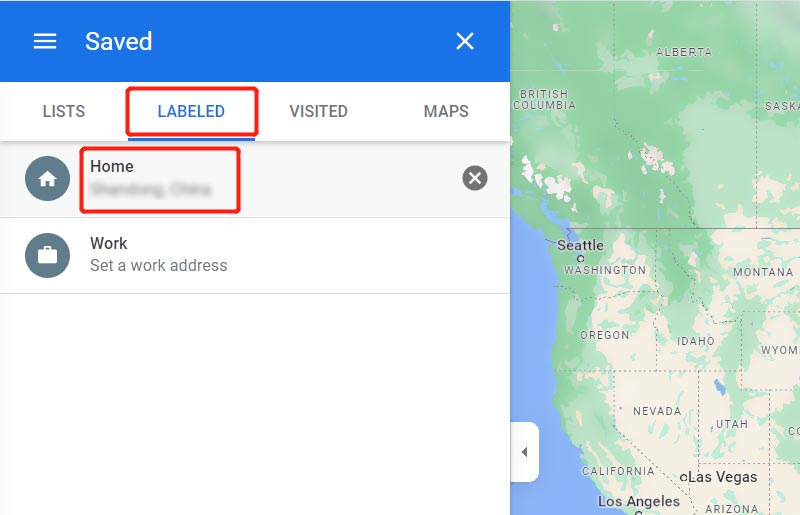 Marque Editar dirección de casa en Google Maps