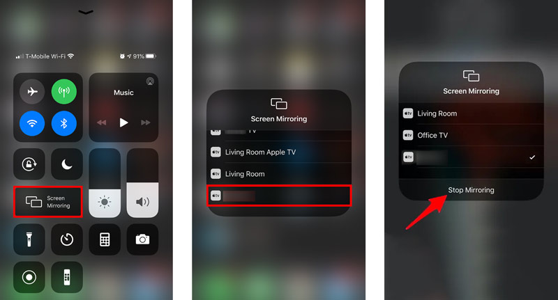 Compartir pantalla en iPhone a Apple TV