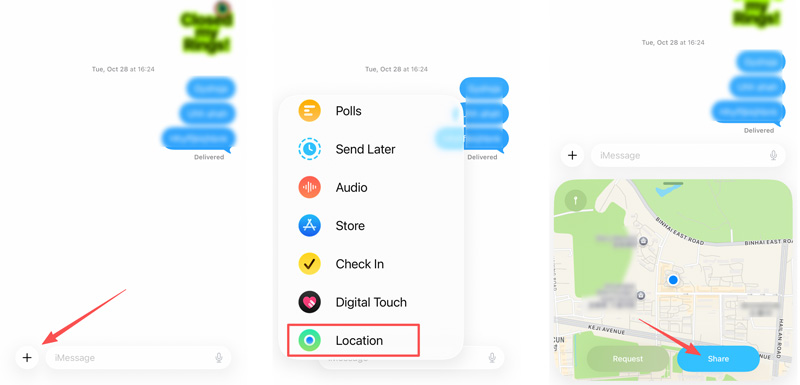 Compartir ubicación en iPhone a través de iMessages