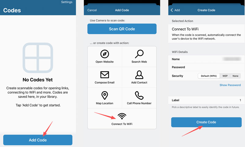 Generar código QR de contraseña Wifi con Visual Codes