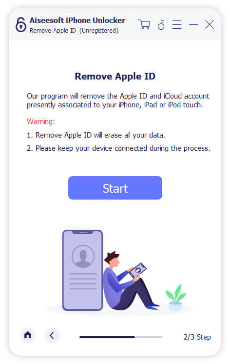 Comenzar a eliminar la ID de Apple
