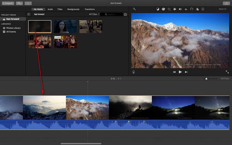 Agregar archivos en iMovie mac