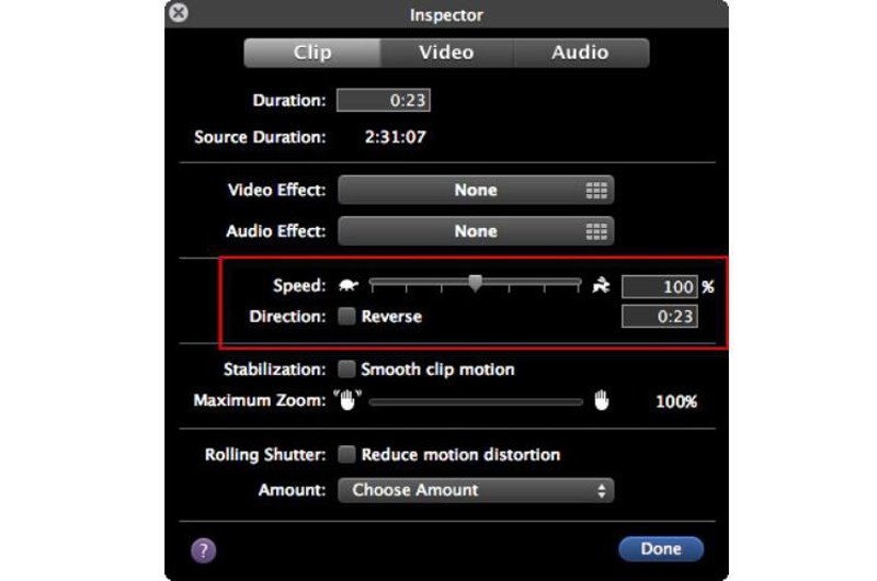 acelerar video imovie