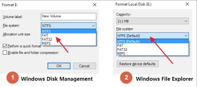Select Ntfs-Or Eexfat System