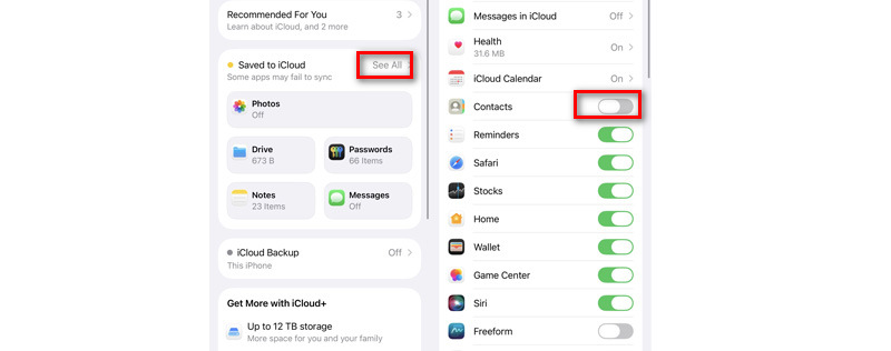 Sincroniza tus contactos con tu nuevo iPhone mediante iCloud.