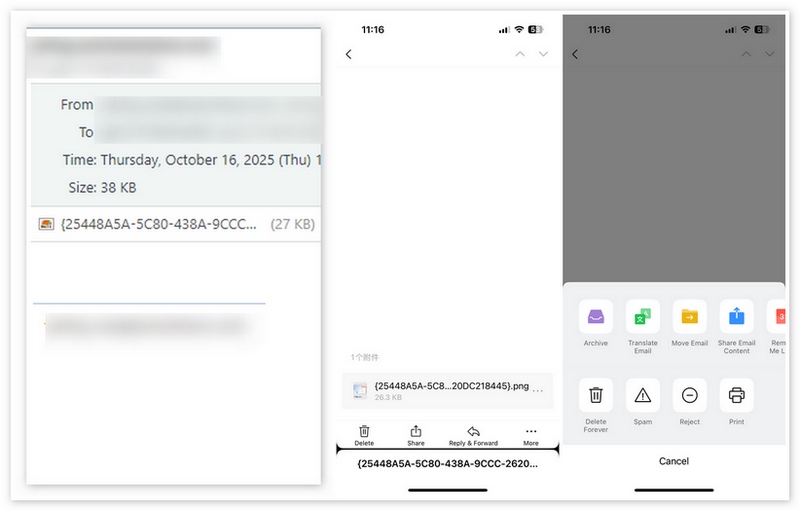 Copiar archivos de la PC al iPhone por correo electrónico