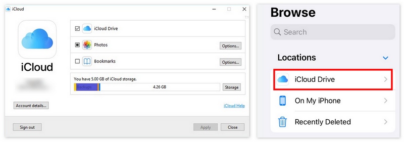 Transferir archivos de Windows a iPhone con iCloud