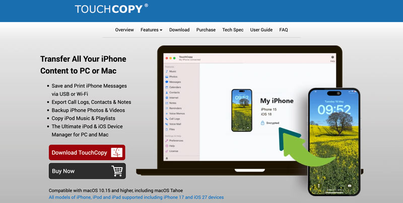 Transferencia de música Touchcopy para iPod