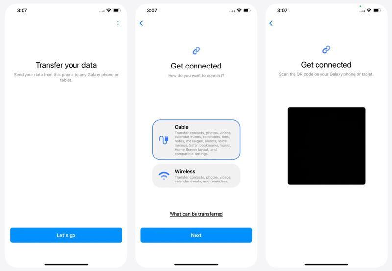 Conectar el iPhone al Samsung Phone Smart Switch