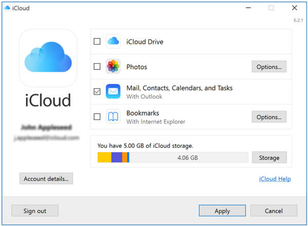 Inicie sesión en la cuenta de iCloud