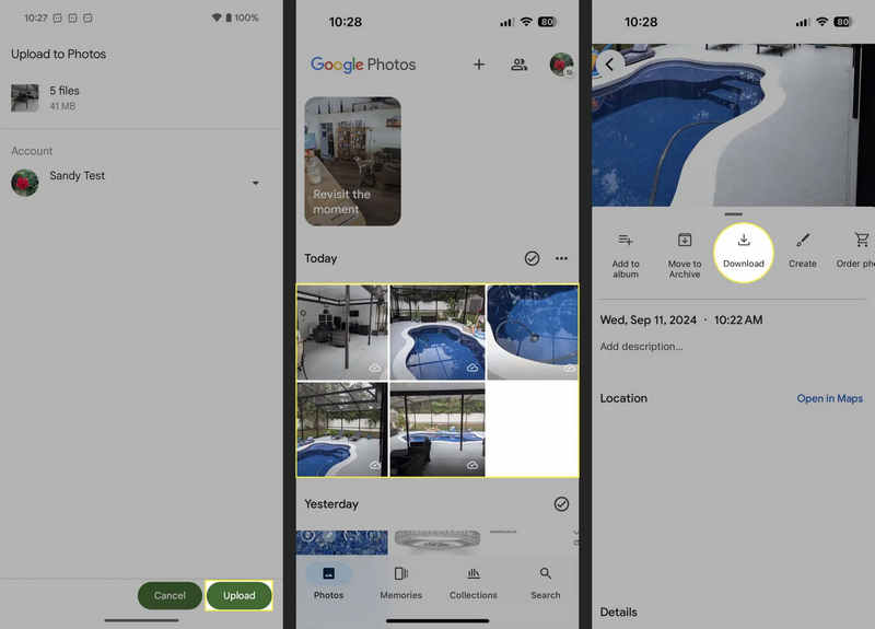 Descarga fotos de Android a iPhone
