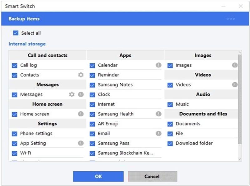 Transferir fotos de Samsung a la computadora Smart Switch