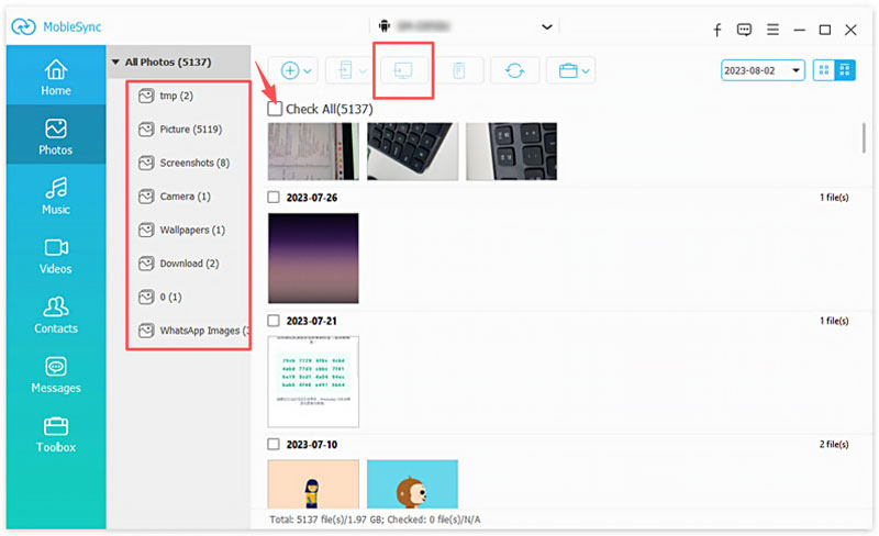 Transferir fotos del teléfono Samsung a la PC