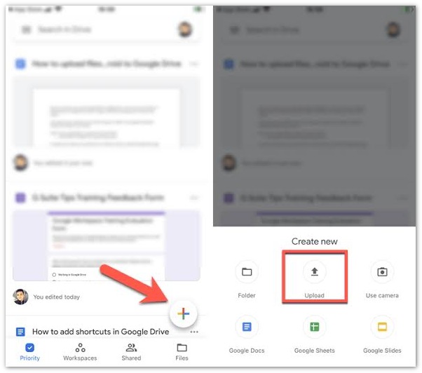 Transfiere imágenes de un dispositivo Android a otro con Google Drive.