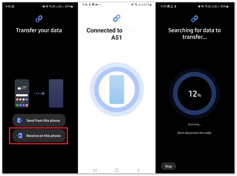 Envía imágenes de Android a Android con Samsung Smart Switch.