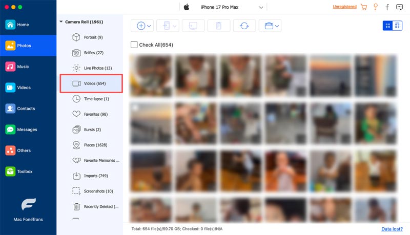 Consultar vídeos de iPhone, Mac y Fonetrans