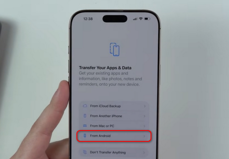 Configurar iPhone y transferir WhatsApp desde Android